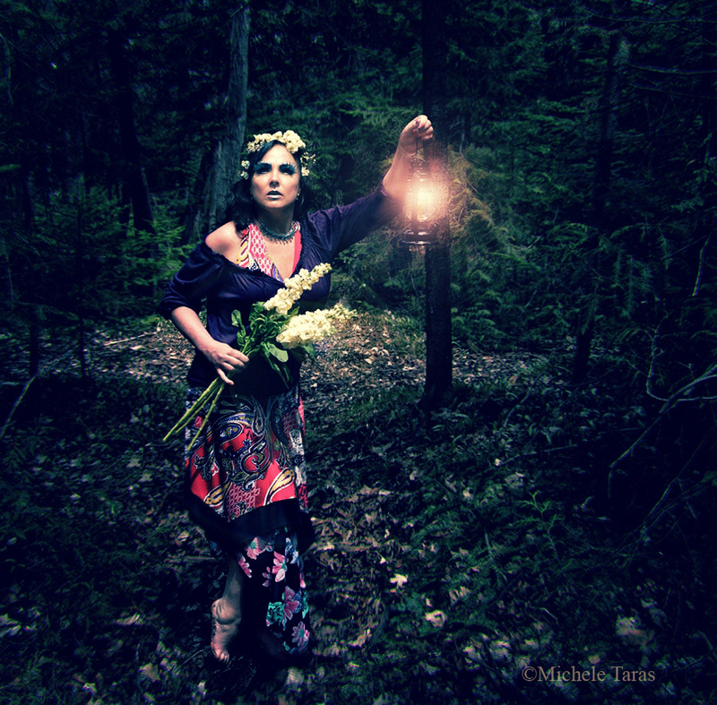 Female model photo shoot of Michele Taras photog in in the fairy forest