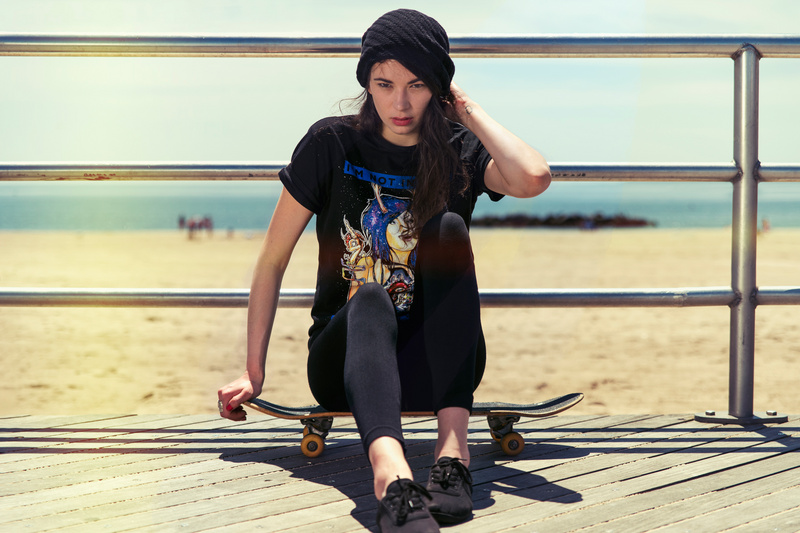 Female model photo shoot of amywiggins in Coney Island