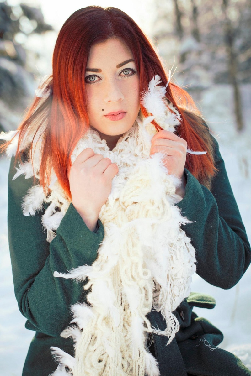 Female model photo shoot of AuroraBorealist by MikkoN
