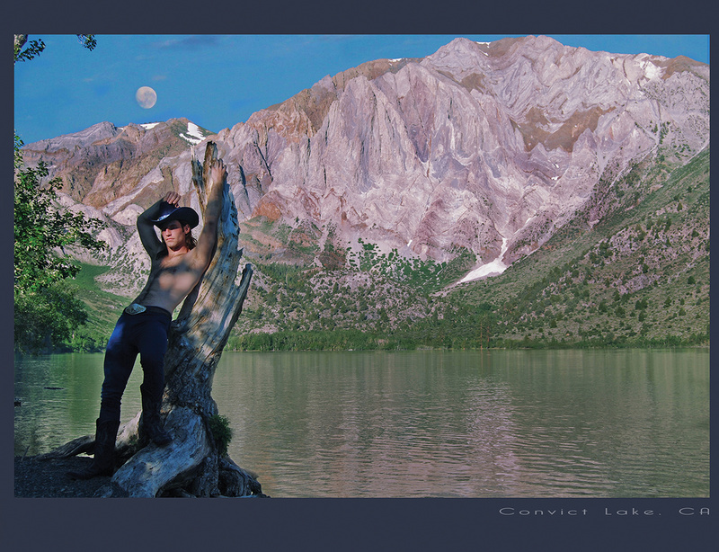 Male model photo shoot of benson has a camera and -Markhollan Swientek- in Convict Lake, CA