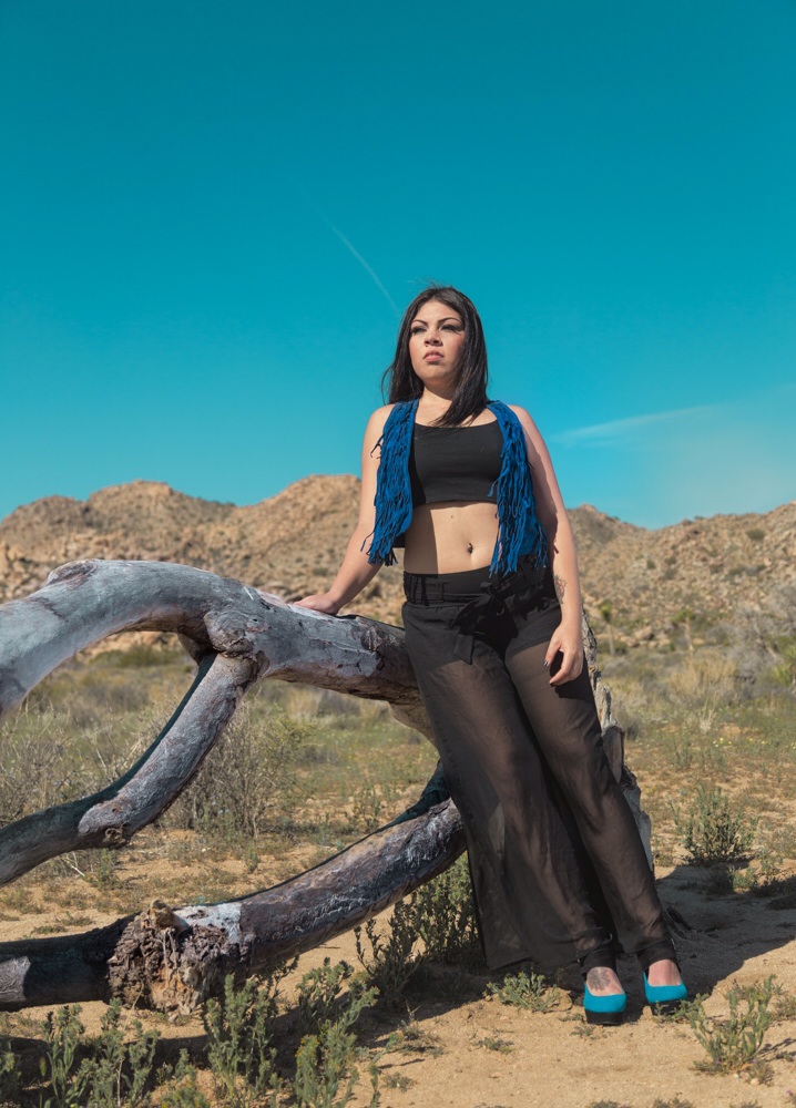 Female model photo shoot of Sunniemichelle by Specular Photography in Joshua Tree National Park