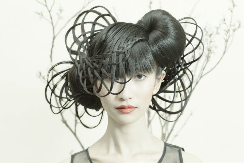 Female model photo shoot of eri_fung, hair styled by Artz 