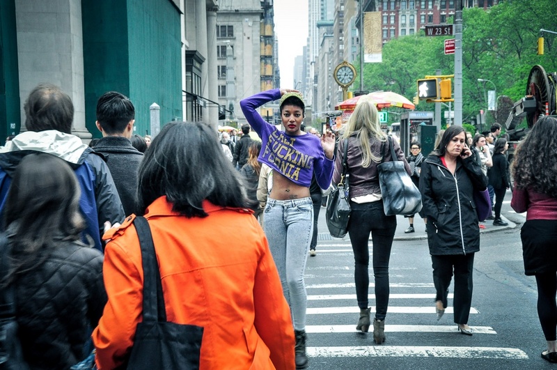 Female model photo shoot of Niambi Wright in Midtown Manhattan