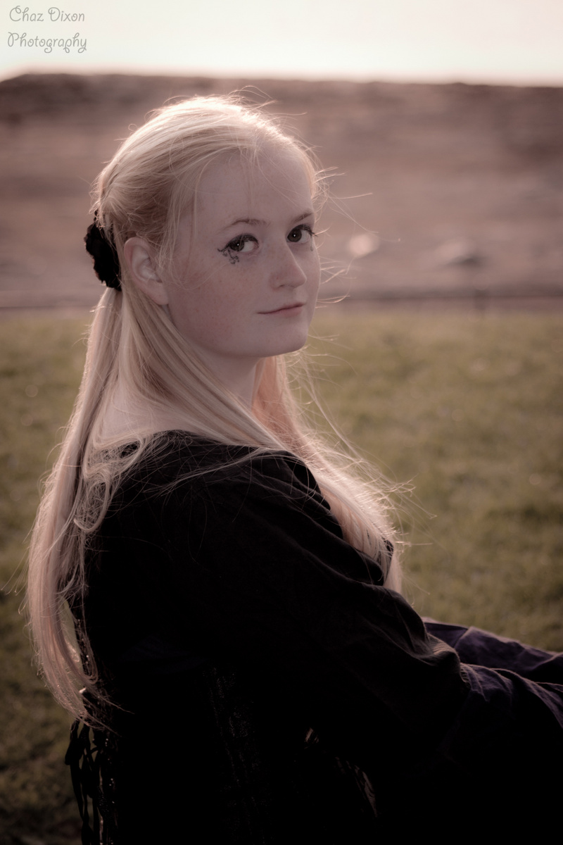 Female model photo shoot of Lunar Rose in Ogmore Castle