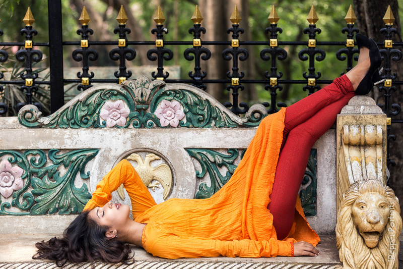 Female model photo shoot of Vandana Vinod by Lifeart Portraits v in Cubbon Park, Bangalore.