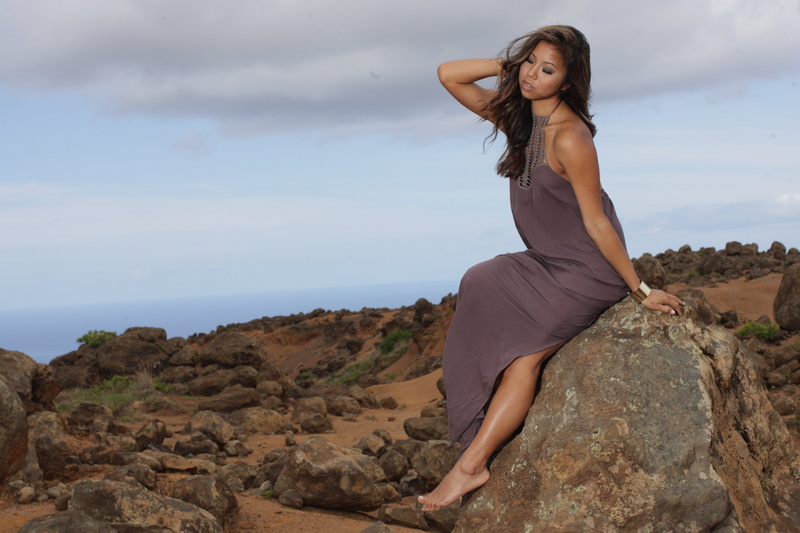 Female model photo shoot of MUA manda in Lanai, Hawaii
