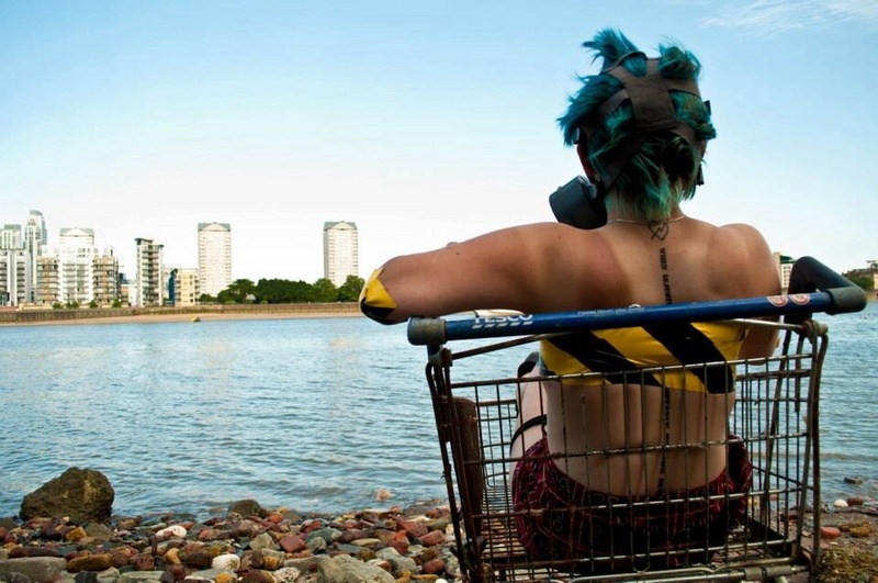 Female model photo shoot of TankGirl by Birdman Foxglove in Canada water, london
