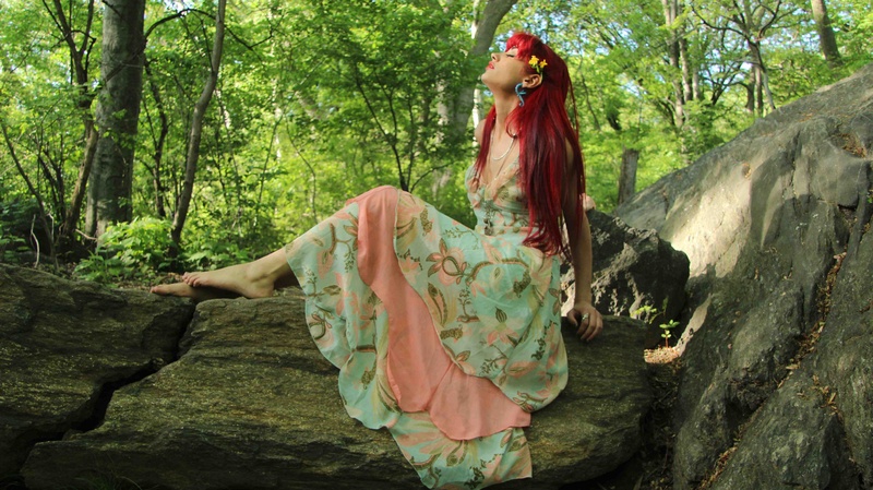 Female model photo shoot of Christy L Martinez in Central Park