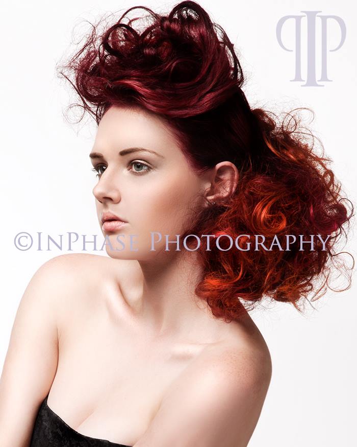 Female model photo shoot of Megan Mercy in Nottingham, hair styled by Simon Tuckwell