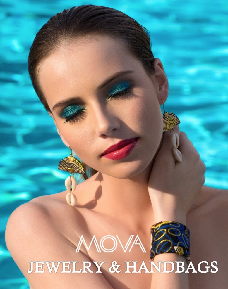 Female model photo shoot of Mova Jewelry Designer in Miami