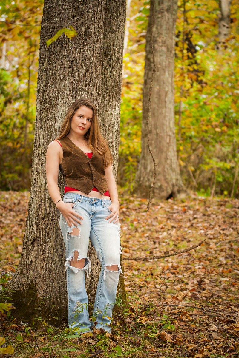 Female model photo shoot of Evelyn04 in Hocking Hills Ohio