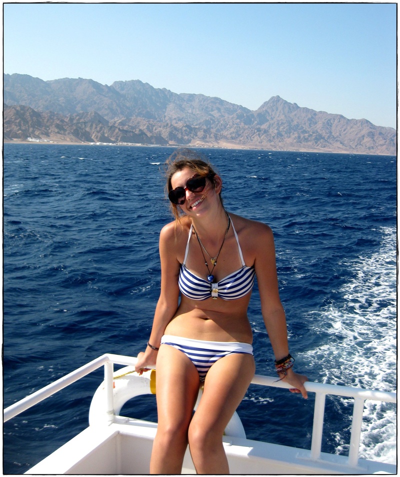 Female model photo shoot of Nina Wallace  in Red Sea