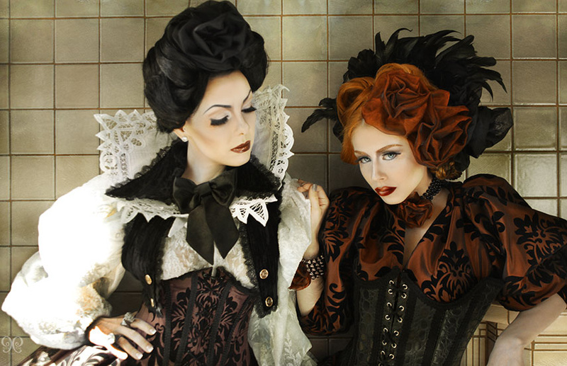 Female model photo shoot of Evilyn13 and Model Ophelia Overdose by Nina pak in Vancouver, makeup by A Little Artistry