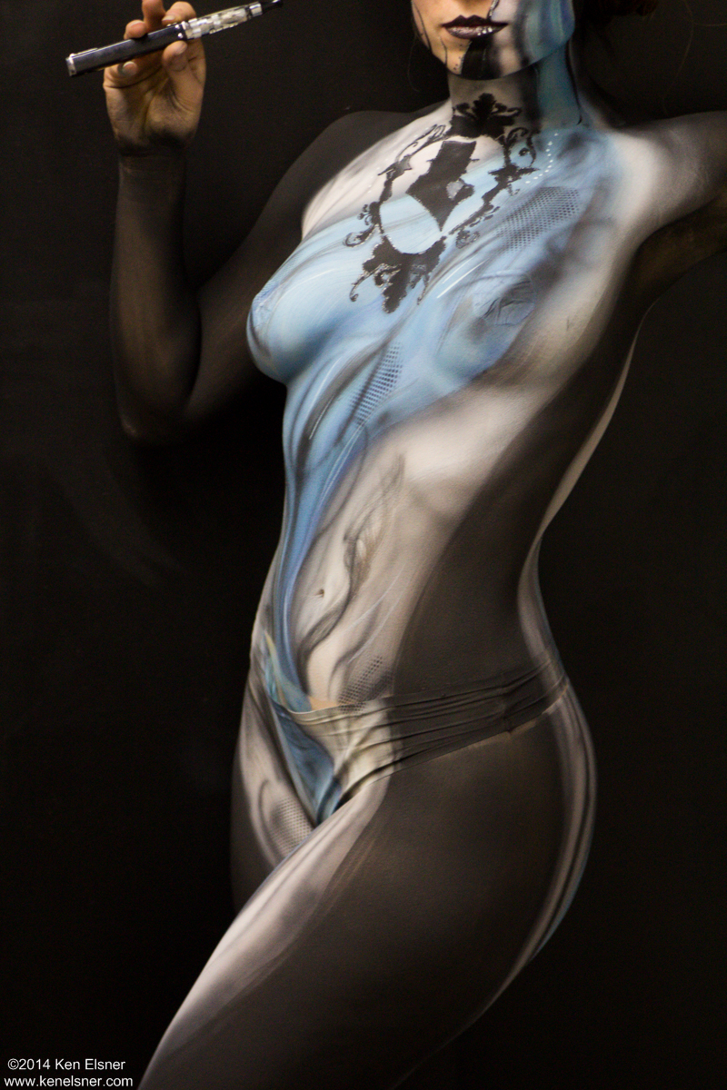 Male model photo shoot of Burlesque and Bodypaint by SayCheeZ!  in Las Vegas, body painted by Suzanne Lugano