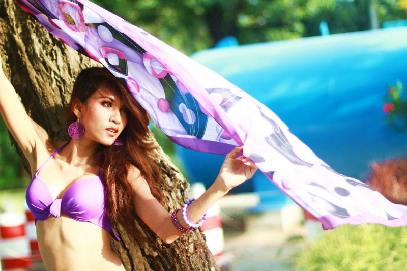 Female model photo shoot of Preeyar Norway in Bangkok Thailand