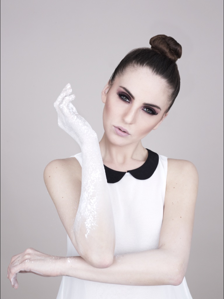 Female model photo shoot of Rivka Berros Makeup