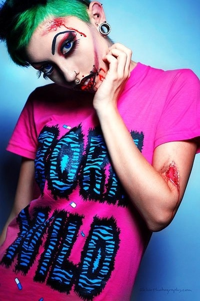 Female model photo shoot of Nervosa Clothing Co