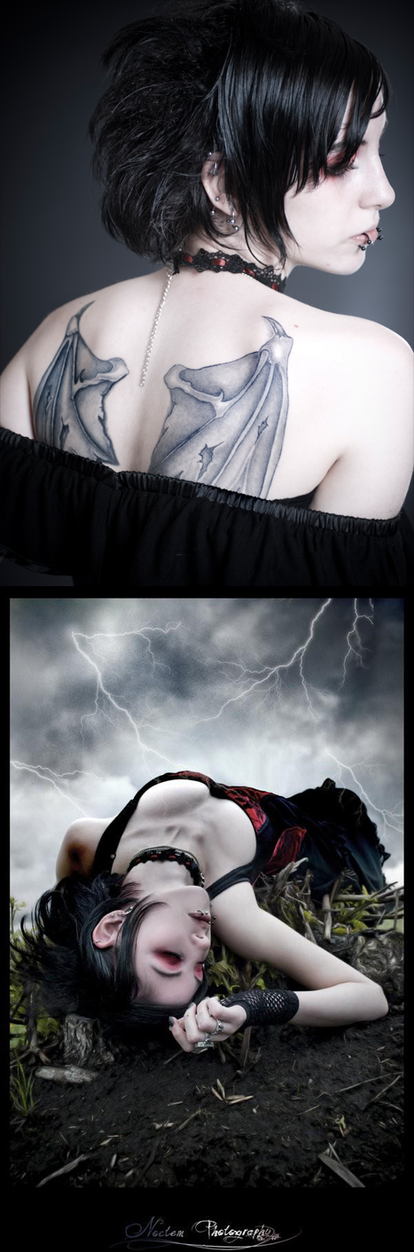Female model photo shoot of Wingid Lust by Noctem Photography in Olympia, WA