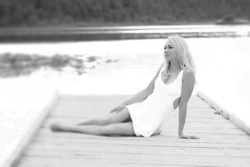Female model photo shoot of Camomilla in By the lakes in Lithuania