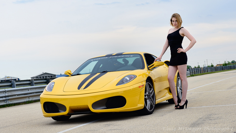 Female model photo shoot of JNLModel by MrDagger Photography in Autobahn Raceway ILL