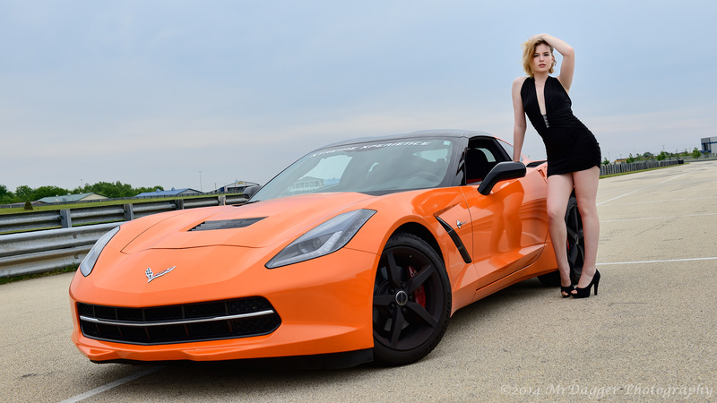 Male and Female model photo shoot of MrDagger Photography and JNLModel in Autobahn Raceway ILL