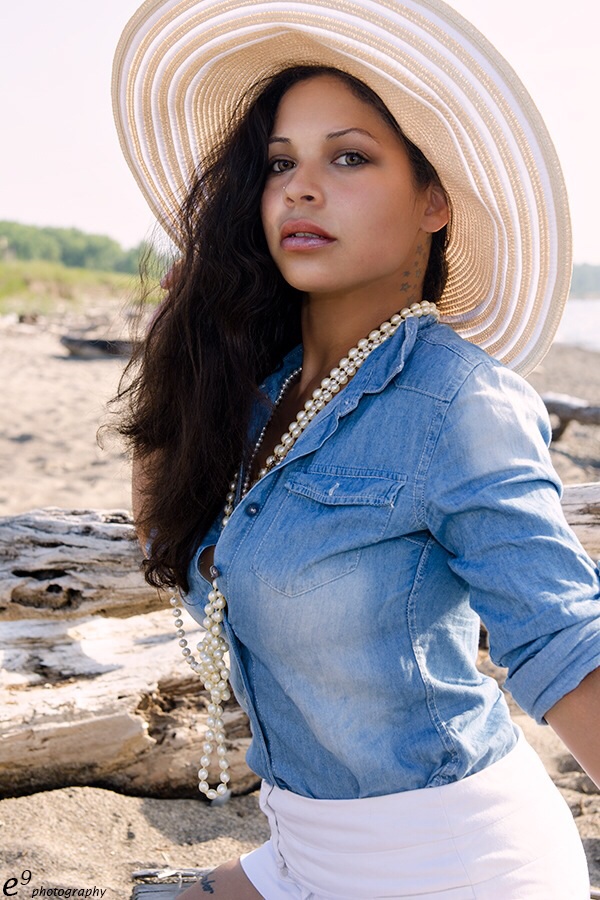 Female model photo shoot of Love Amber J in Headlands beach Cleveland, ohio