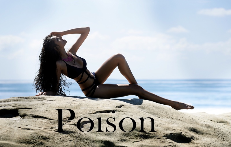 Female model photo shoot of Reena Gohil in La Jolla Beach, clothing designed by Poison Lingerie