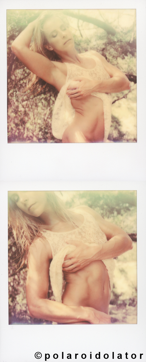 Male and Female model photo shoot of polaroidolator and Artistic Physique in Austin, TX