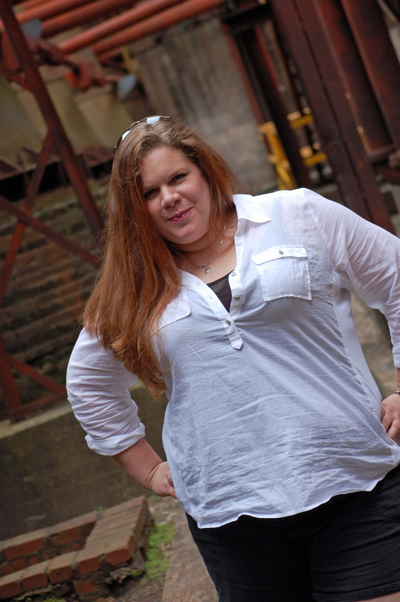 Female model photo shoot of eventchick80 by Rogue One Photography in Sloss Furnace, Birmingham, AL
