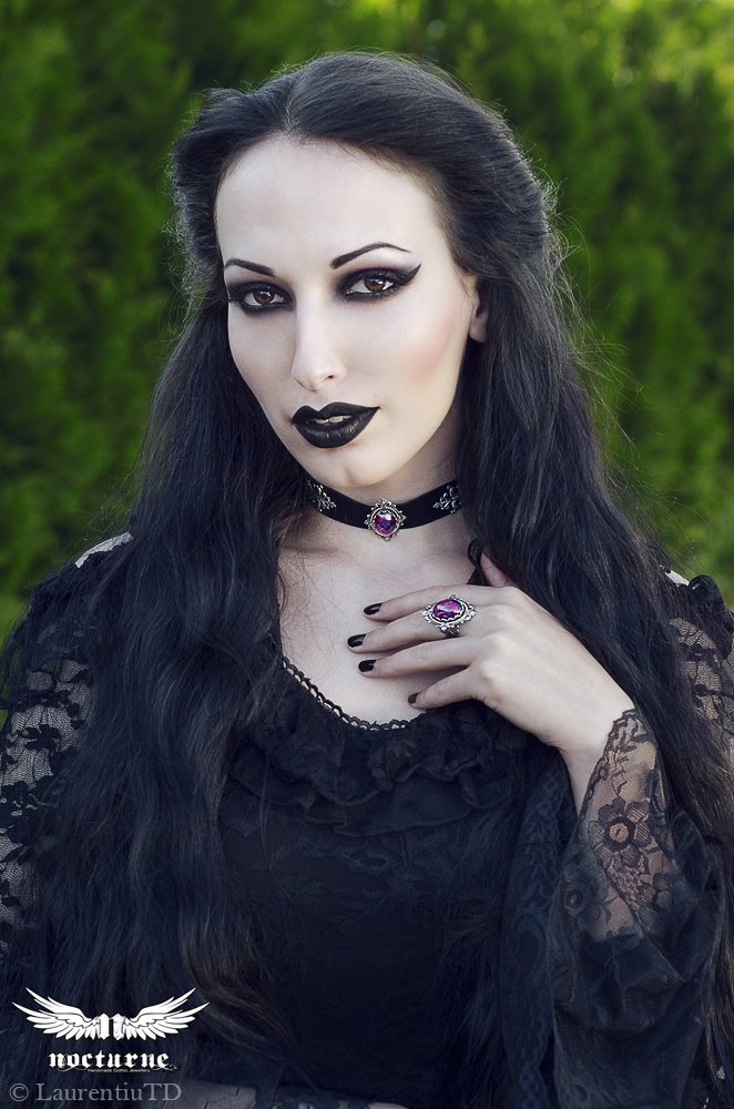 Female model photo shoot of Nocturne Jewelry in Norway