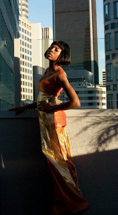 Female model photo shoot of Linda Cabinda in Rooftop Los Angeles