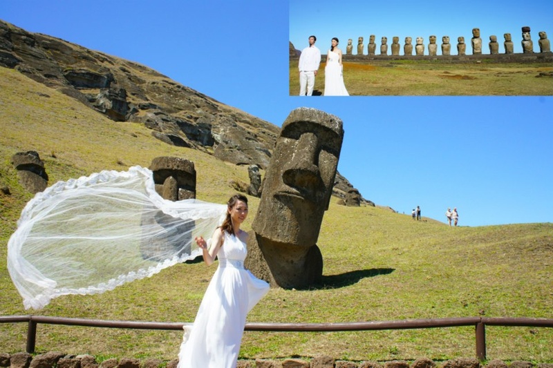 Female model photo shoot of vince yu in Easter Island