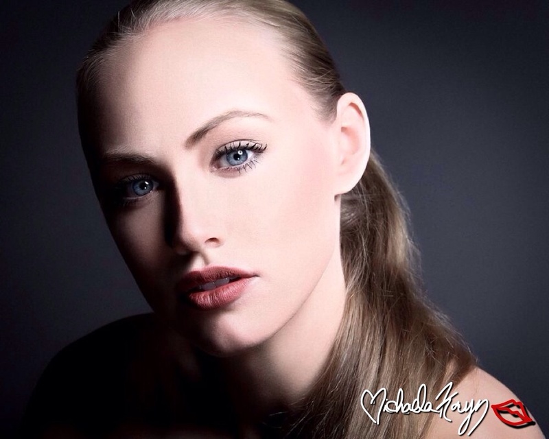 Female model photo shoot of Michaela Kayz Makeup