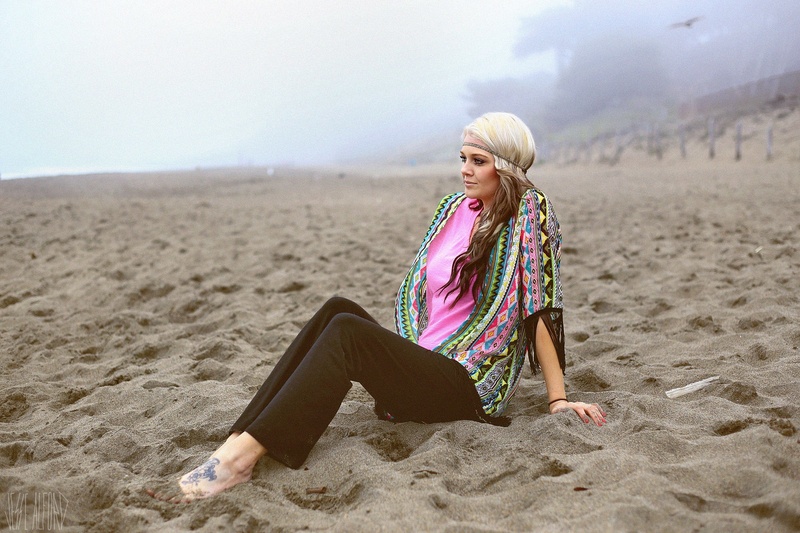 Female model photo shoot of Danica Craft in Baker Beach San Francisco