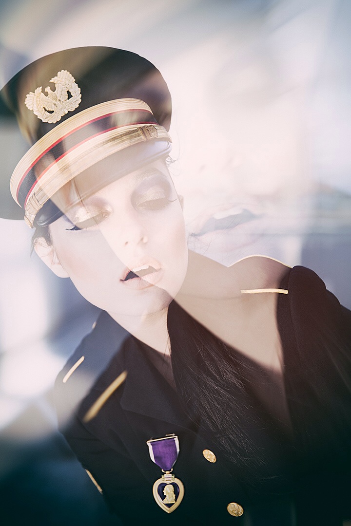 Female model photo shoot of AliciaV by Tristan Carkeet in USS Iowa, hair styled by Tracy Dawn, makeup by IRENE MAR