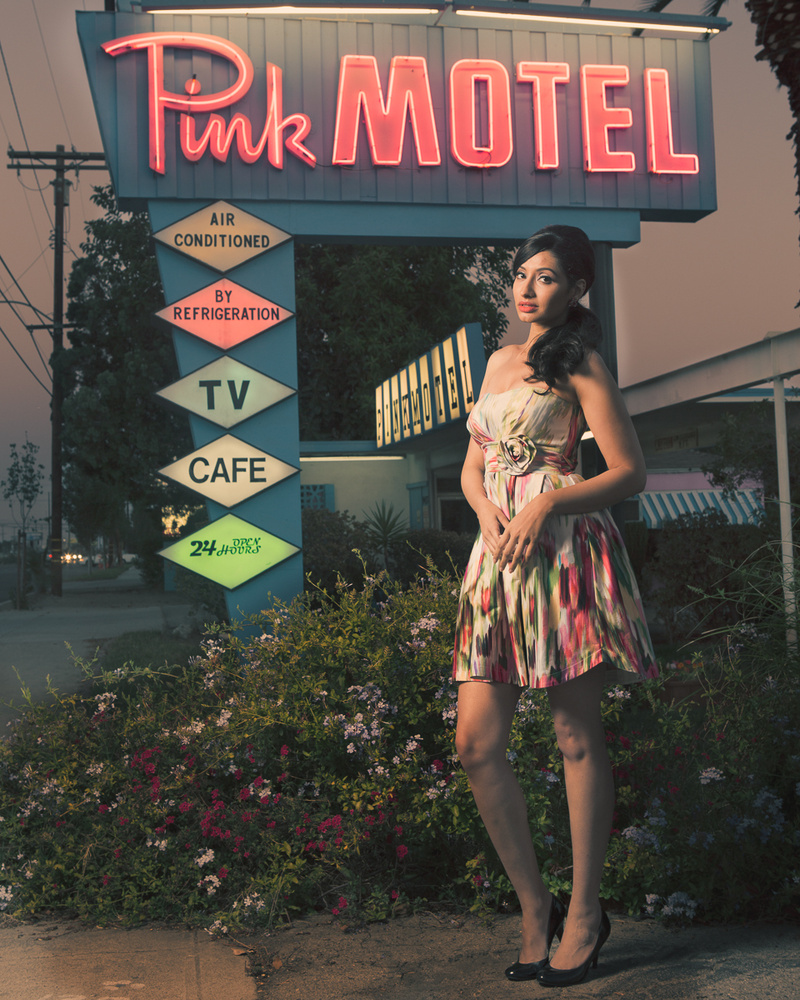 Female model photo shoot of lulu bernal in Cadillac Jack in Sun Valley,ca