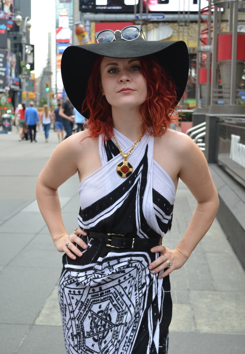 Female model photo shoot of Allis in Times Square, NYC