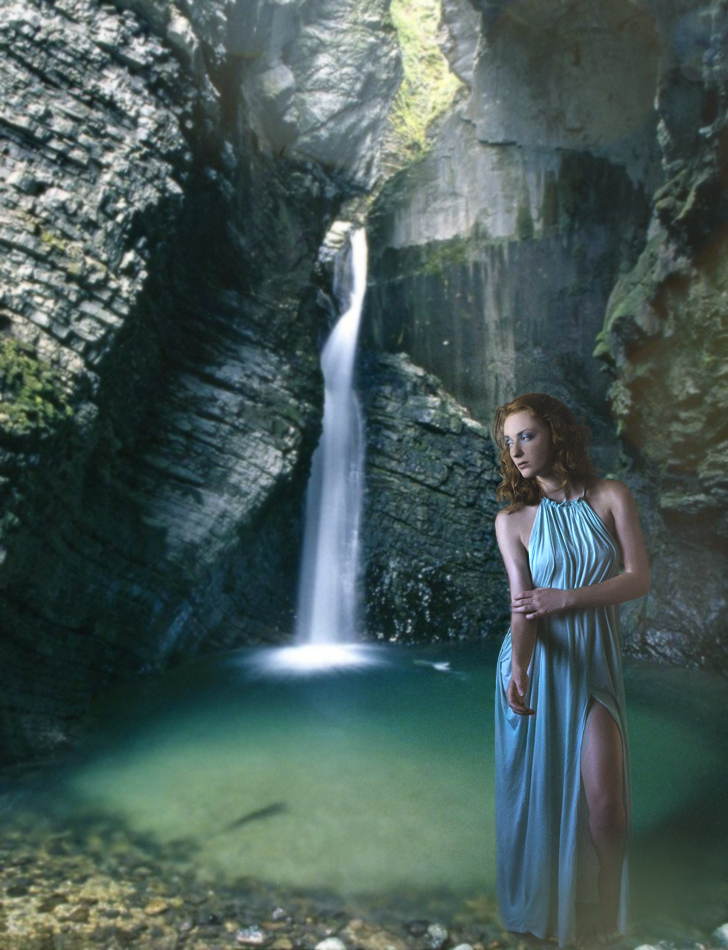 Male model photo shoot of MinkaPhoto in Kozjak waterfall, Slovenia