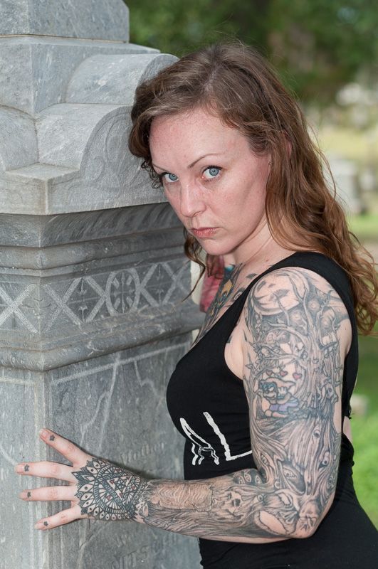 Female model photo shoot of Shannon O by JD of Austin in Oakwood Cemetery Austin TX