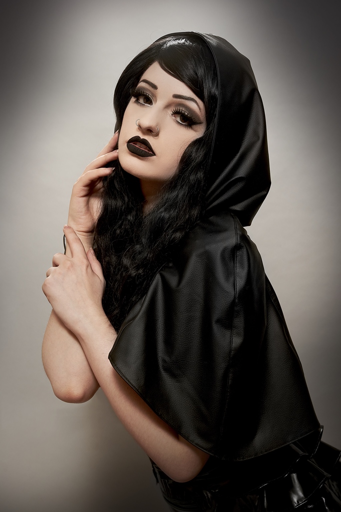 Female model photo shoot of Tasha Kokolakis by iancompton, clothing designed by Artifice Clothing