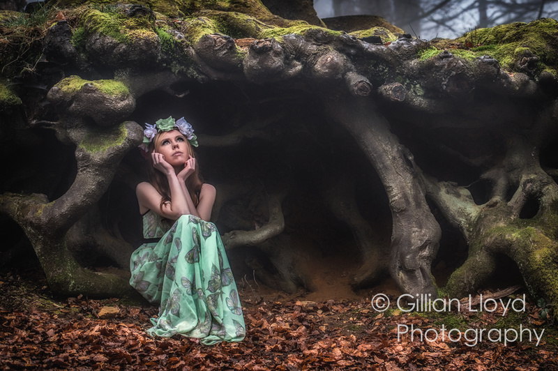 Female model photo shoot of Gillian  in Ashdown Forest
