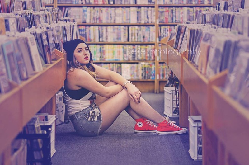 Female model photo shoot of Erin Shay  in Record Exchange, Boise, ID