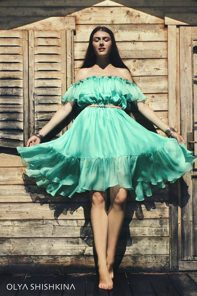 Female model photo shoot of Doriana St by Nathalie Alavoine, clothing designed by Olya Shishkina