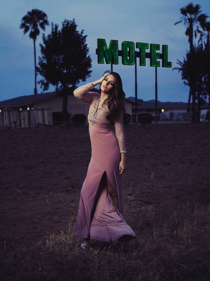 Female model photo shoot of breannlynn in Back of motel