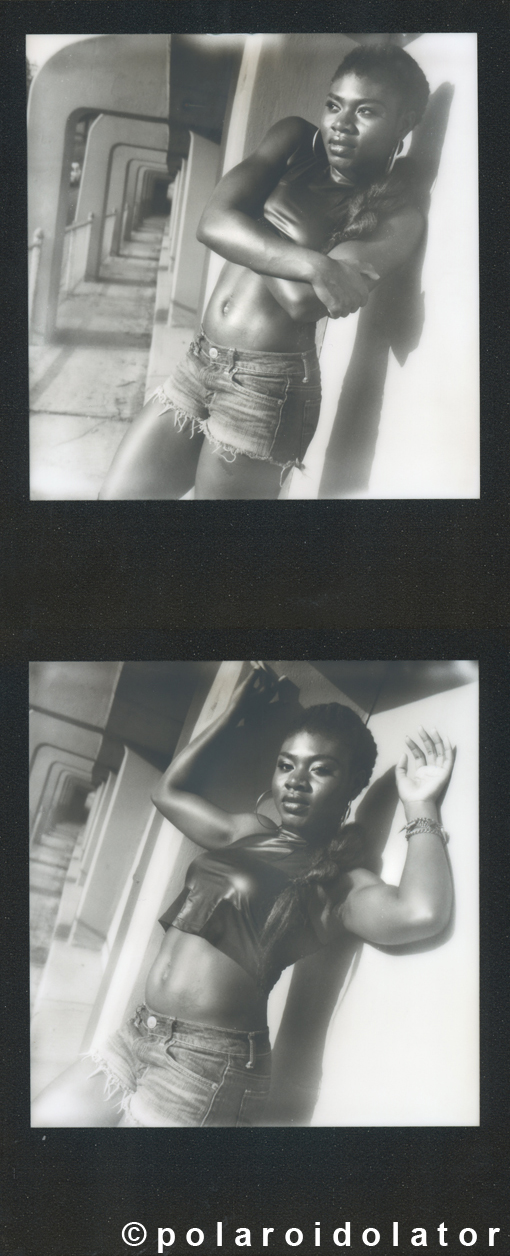 Male and Female model photo shoot of polaroidolator and Amma Owusua in San Antonio, TX