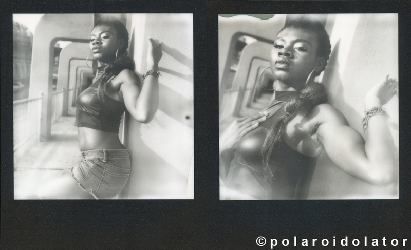 Male and Female model photo shoot of polaroidolator and Amma Owusua in San Antonio, TX
