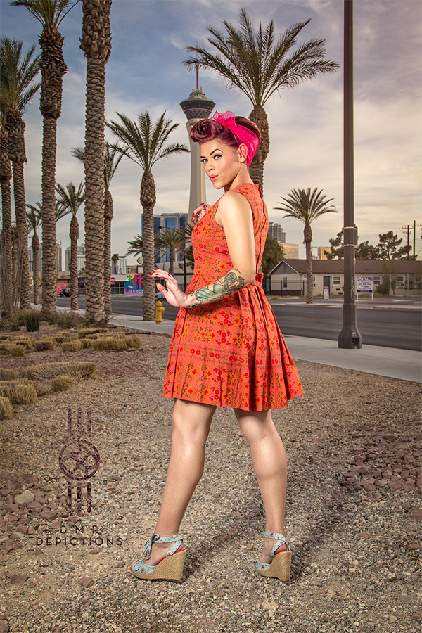 Male and Female model photo shoot of DMR Depictions and Sarah Vamp in Art District Las Vegas