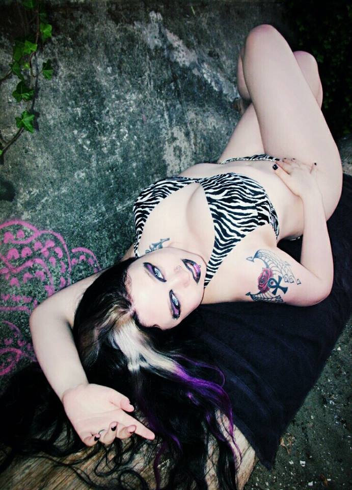 Female model photo shoot of Vampire Dark Rose