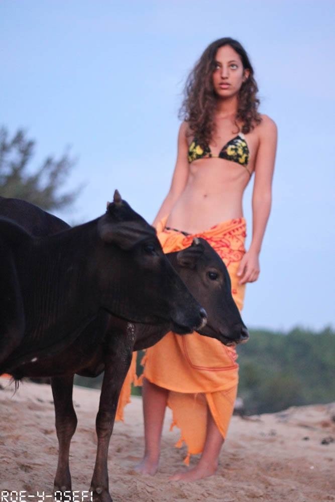 Female model photo shoot of AMexplicit in Gokarna beach. India