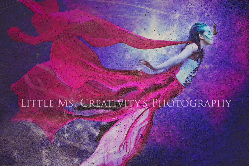 Female model photo shoot of LittleMsCreativity in Outerspace